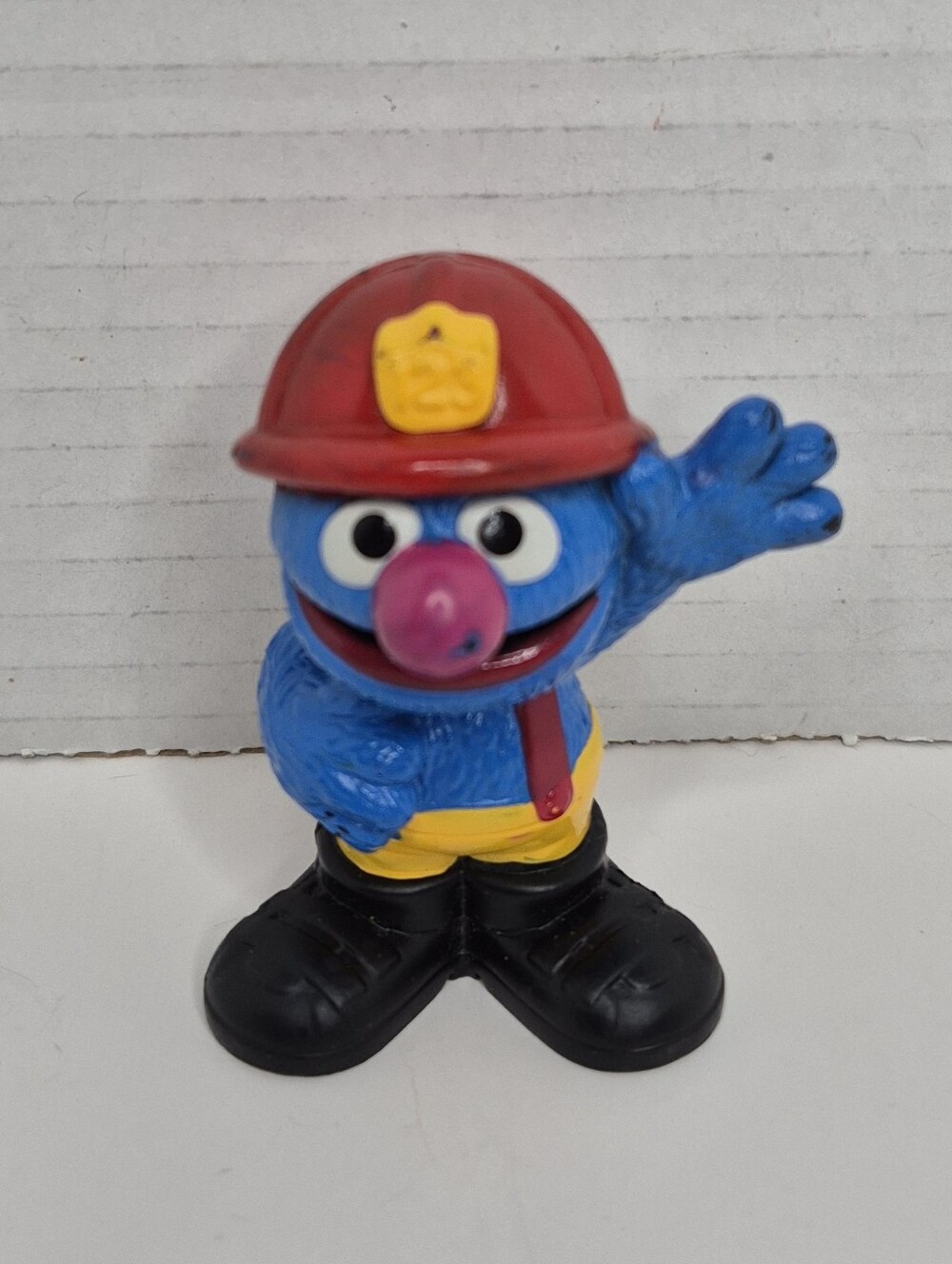 Sesame Street Grover Fireman Figure Hasbro Toy Figure Cake Topper 2010 Henson